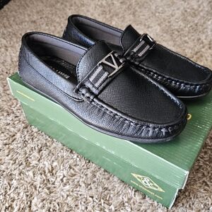 Curt & Larson Boy's Big Kids Stylish Black Dress Loafers Shoes Size 2